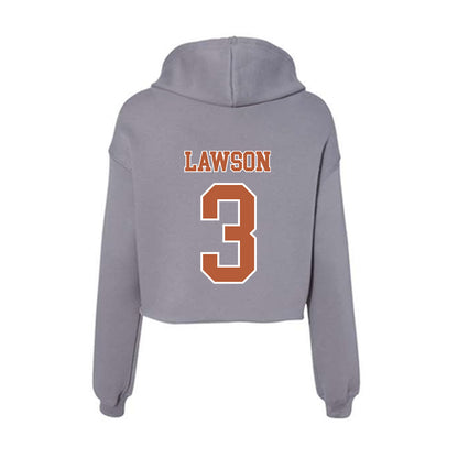 Texas - NCAA Softball : MaTaia Lawson - Women's Crop Fleece Hoodie-1