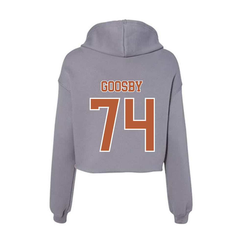 Texas - NCAA Football : Trevor Goosby - Classic Shersey Women's Crop Fleece Hooded Sweatshirt-1