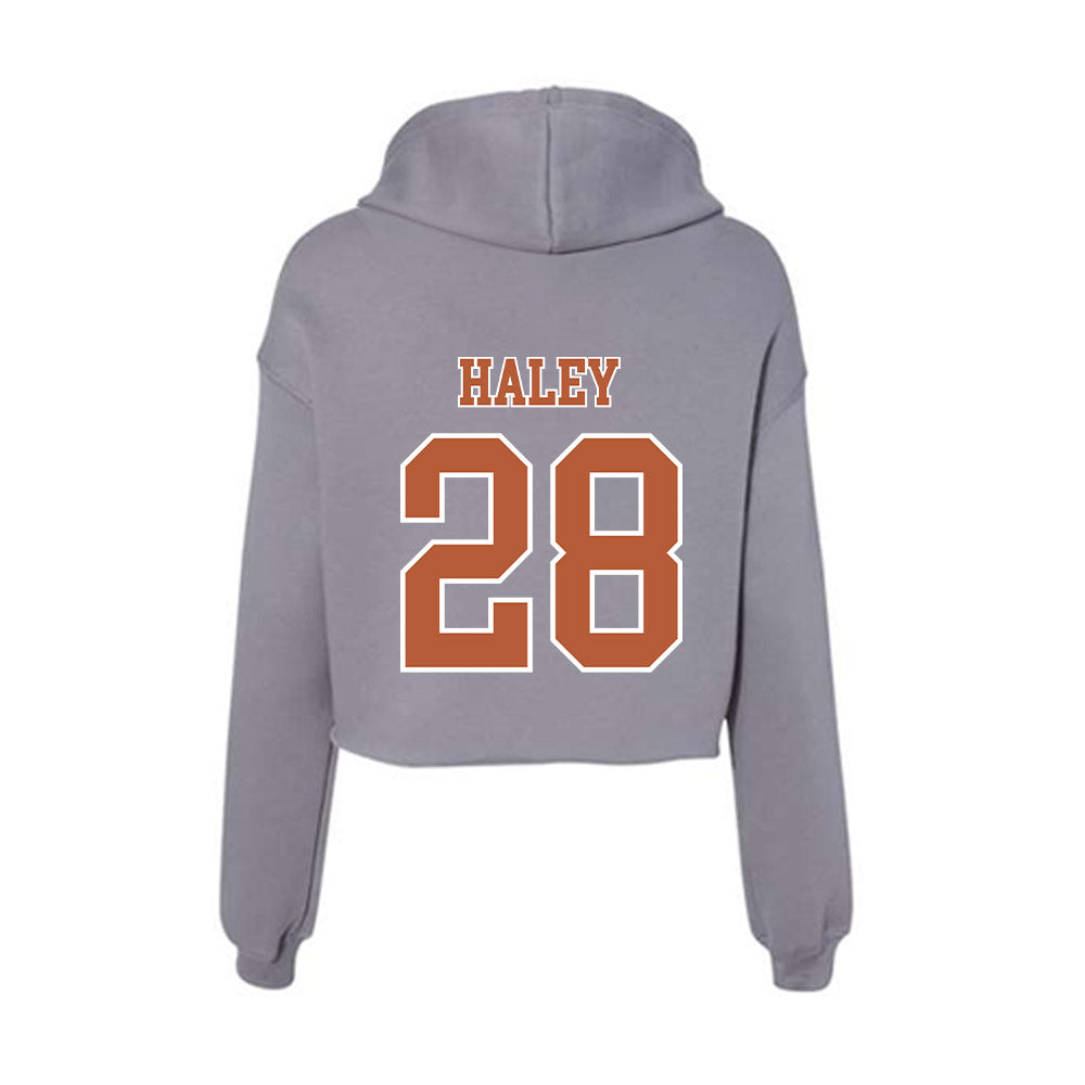 Texas - NCAA Women's Soccer : Amaya Haley - Women's Crop Fleece Hoodie-1