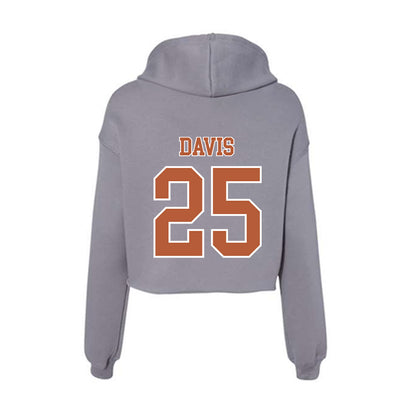 Texas - NCAA Football : Toray Davis - Women's Crop Fleece Hoodie-1