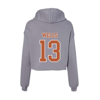 Texas - NCAA Softball : Hannah Wells - Women's Crop Fleece Hoodie-1