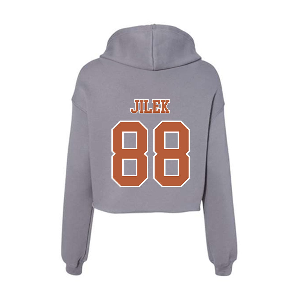 Texas - NCAA Football : Charlie Jilek - Women's Crop Fleece Hoodie-1