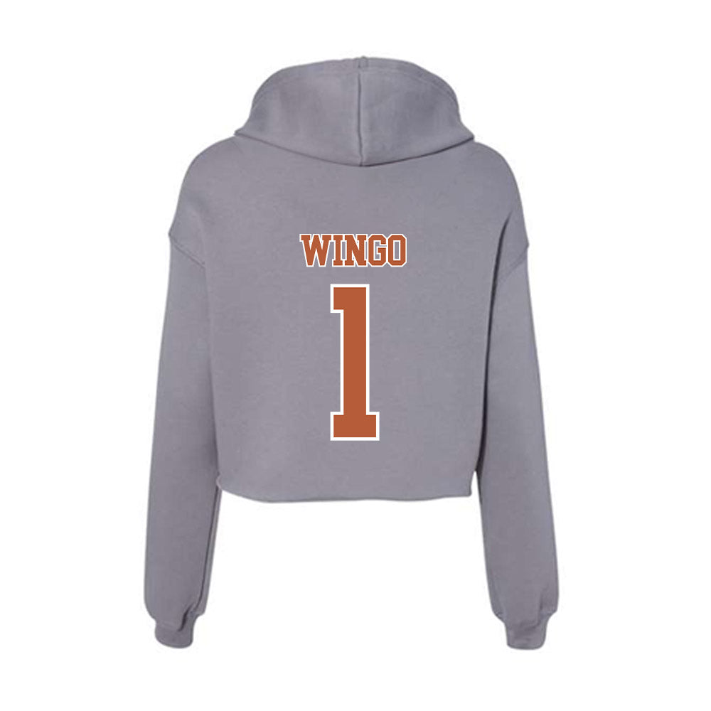 Texas - NCAA Football : Ryan Wingo - Women's Crop Fleece Hoodie-1