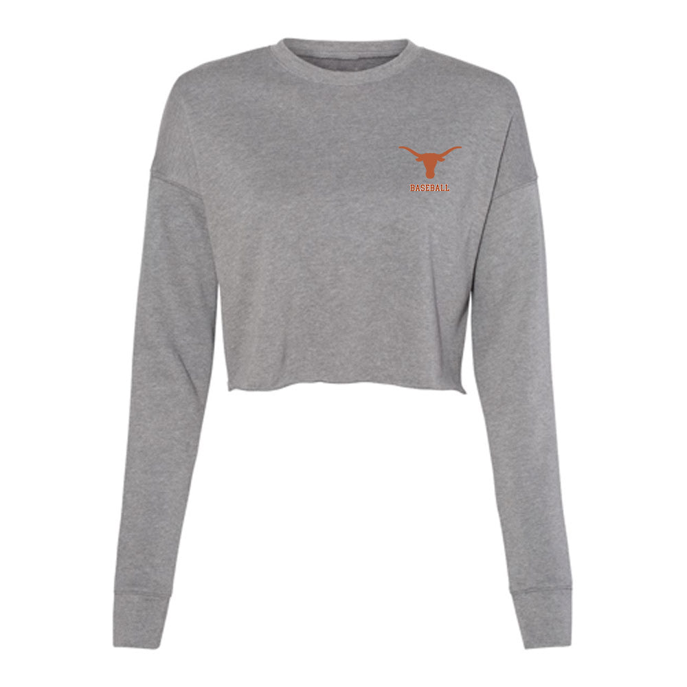 Texas - NCAA Baseball : Bryce Krenek - Classic Shersey Women's Cropped Crew Fleece-0
