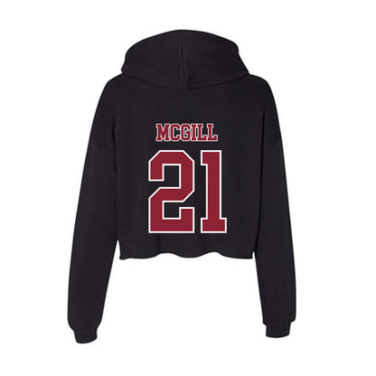 UMass - NCAA Football : Jeremiah Mcgill - Women's Crop Fleece Hooded Sweatshirt-1
