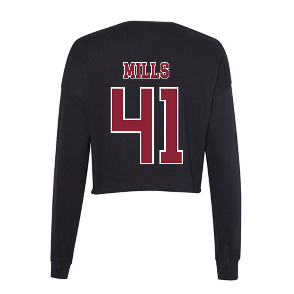 UMass - NCAA Football : Grant Mills - Women's Cropped Crew Fleece-1