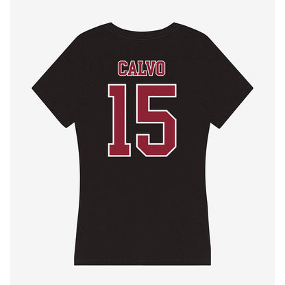 UMass - NCAA Men's Lacrosse : Michael Calvo - Women's V-Neck T-Shirt-1