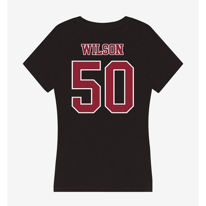 UMass - NCAA Football : Gavin Wilson - Women's V-Neck T-Shirt-1
