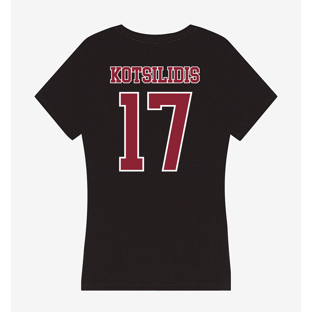 UMass - NCAA Men's Lacrosse : Max Kotsilidis - Women's V-Neck T-Shirt-1