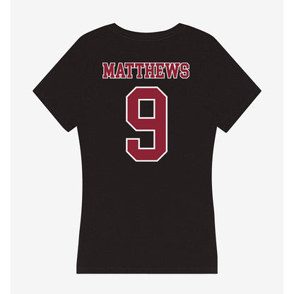 UMass - NCAA Football : Devin Matthews - Women's V-Neck T-Shirt-1
