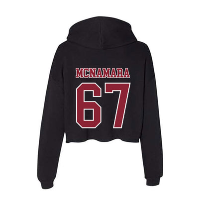 UMass - NCAA Football : Willian McNamara - Women's Crop Fleece Hooded Sweatshirt-1