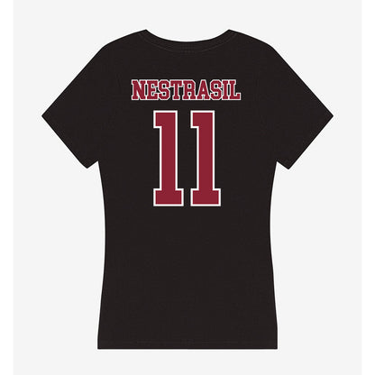 UMass - NCAA Men's Ice Hockey : Vaclav Nestrasil - Women's V-Neck T-Shirt-1