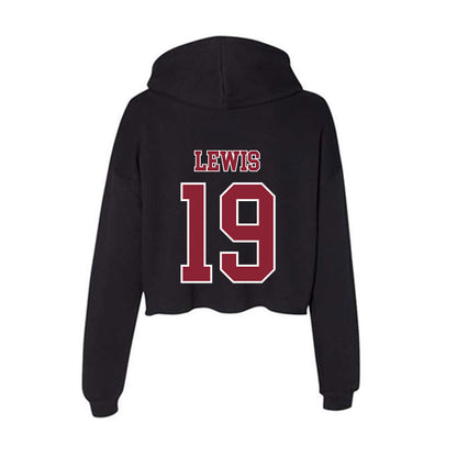 UMass - NCAA Football : Jabari Lewis - Women's Crop Fleece Hooded Sweatshirt-1