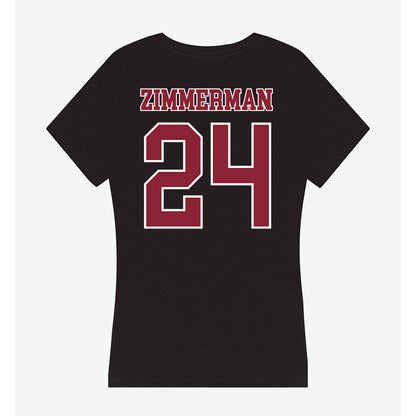 UMass - NCAA Men's Ice Hockey : Elias Zimmerman - Women's V-Neck T-Shirt-1