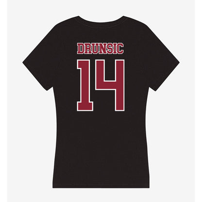 UMass - NCAA Men's Lacrosse : Aiden Drunsic - Women's V-Neck T-Shirt-1
