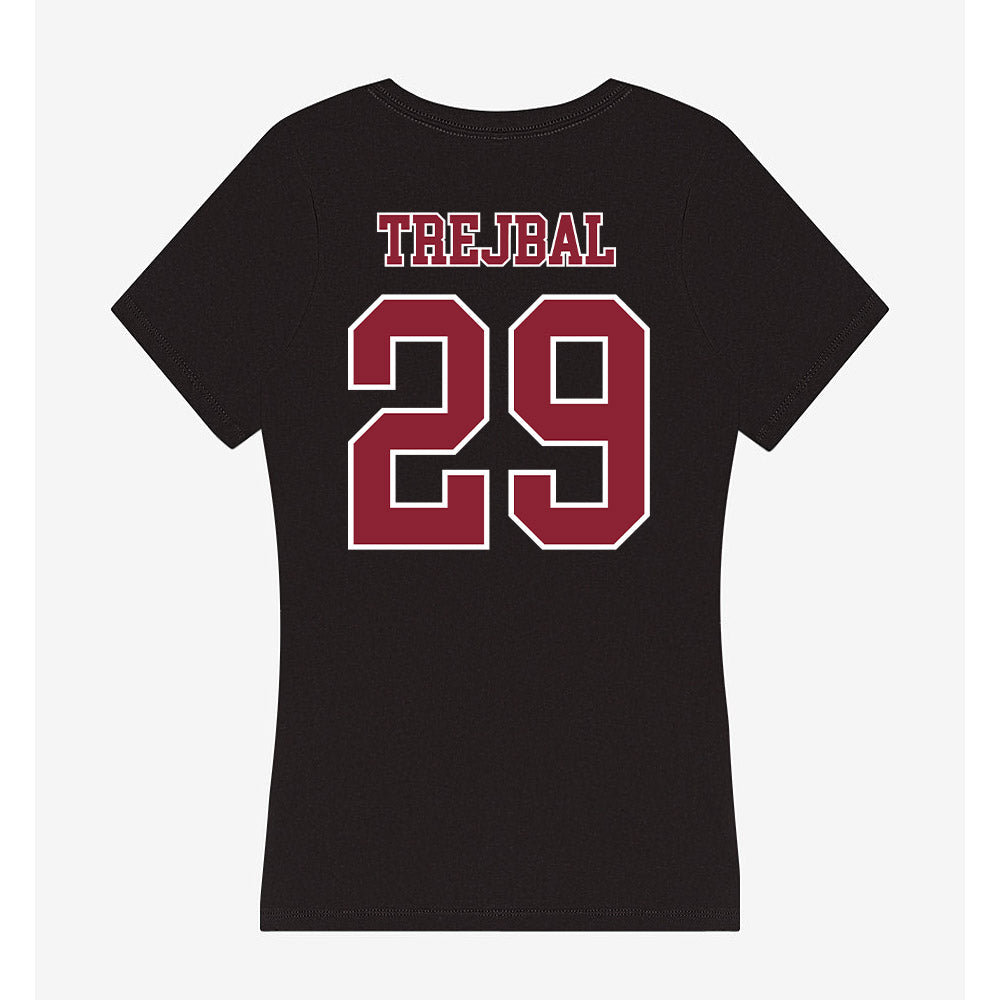 UMass - NCAA Men's Ice Hockey : Tobias Trejbal - Women's V-Neck T-Shirt-1