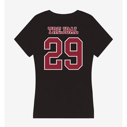 UMass - NCAA Men's Ice Hockey : Tobias Trejbal - Women's V-Neck T-Shirt-1