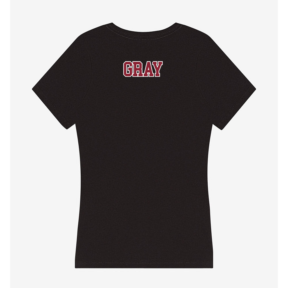 UMass - NCAA Women's Swimming & Diving : Elle Gray - Women's V-Neck T-Shirt-1