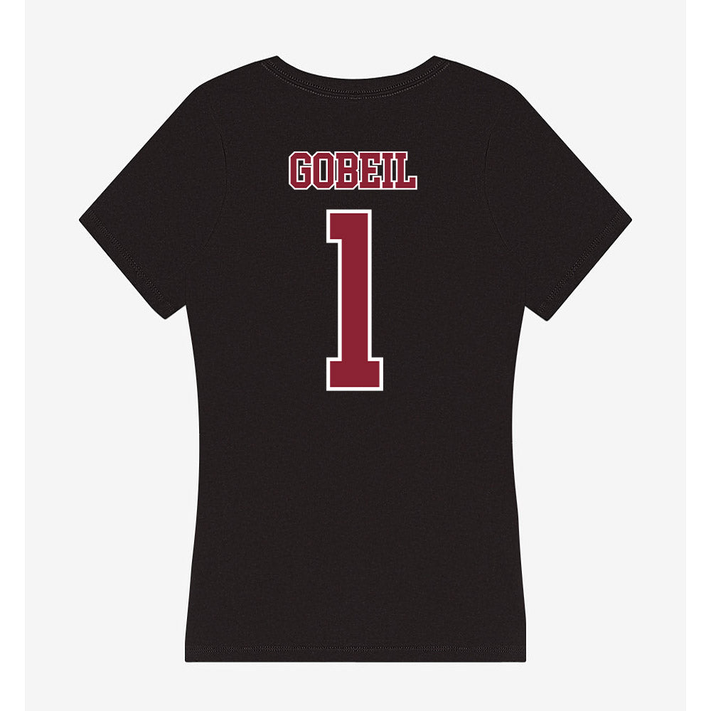 UMass - NCAA Baseball : Dean Gobeil - Women's V-Neck T-Shirt-1