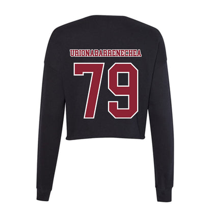 UMass - NCAA Football : Aitor Urionabarrenechea - Women's Cropped Crew Fleece-1