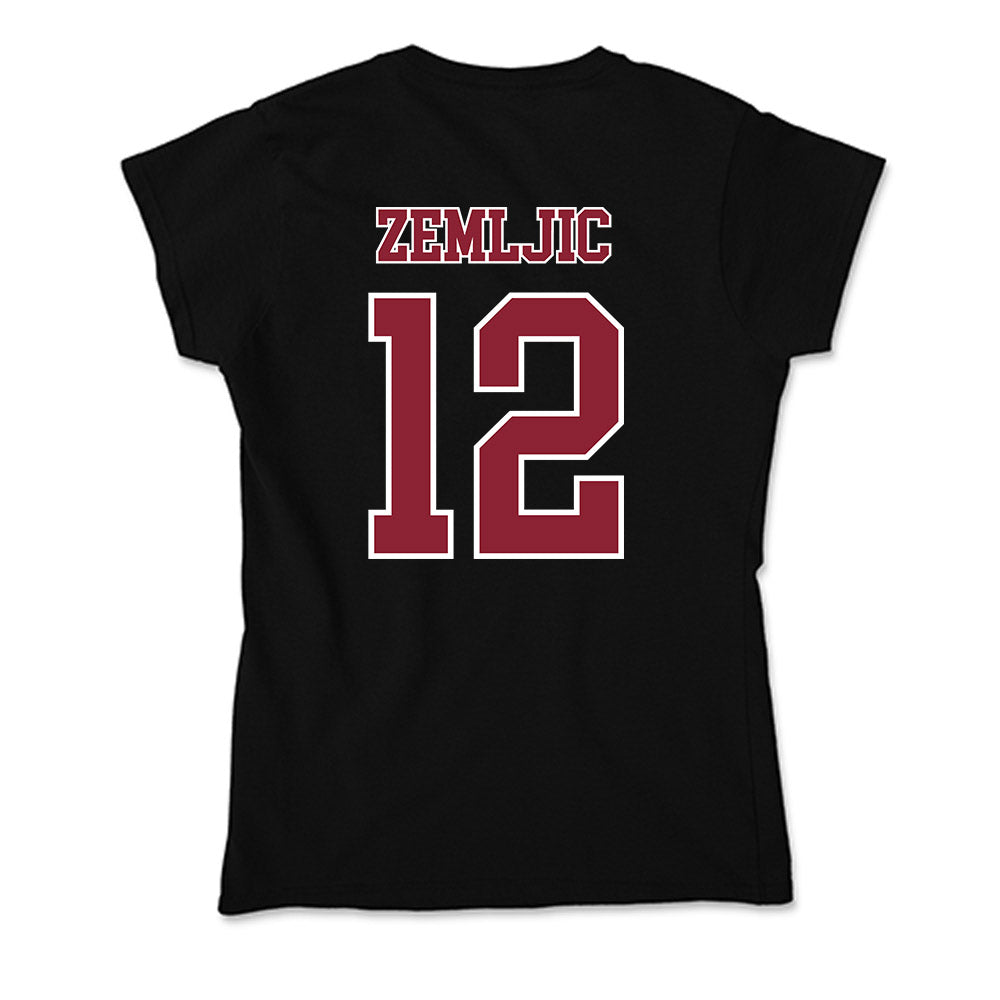 UMass - NCAA Men's Basketball : Noa Zemljic - Soft Style Women’s T-Shirt-1