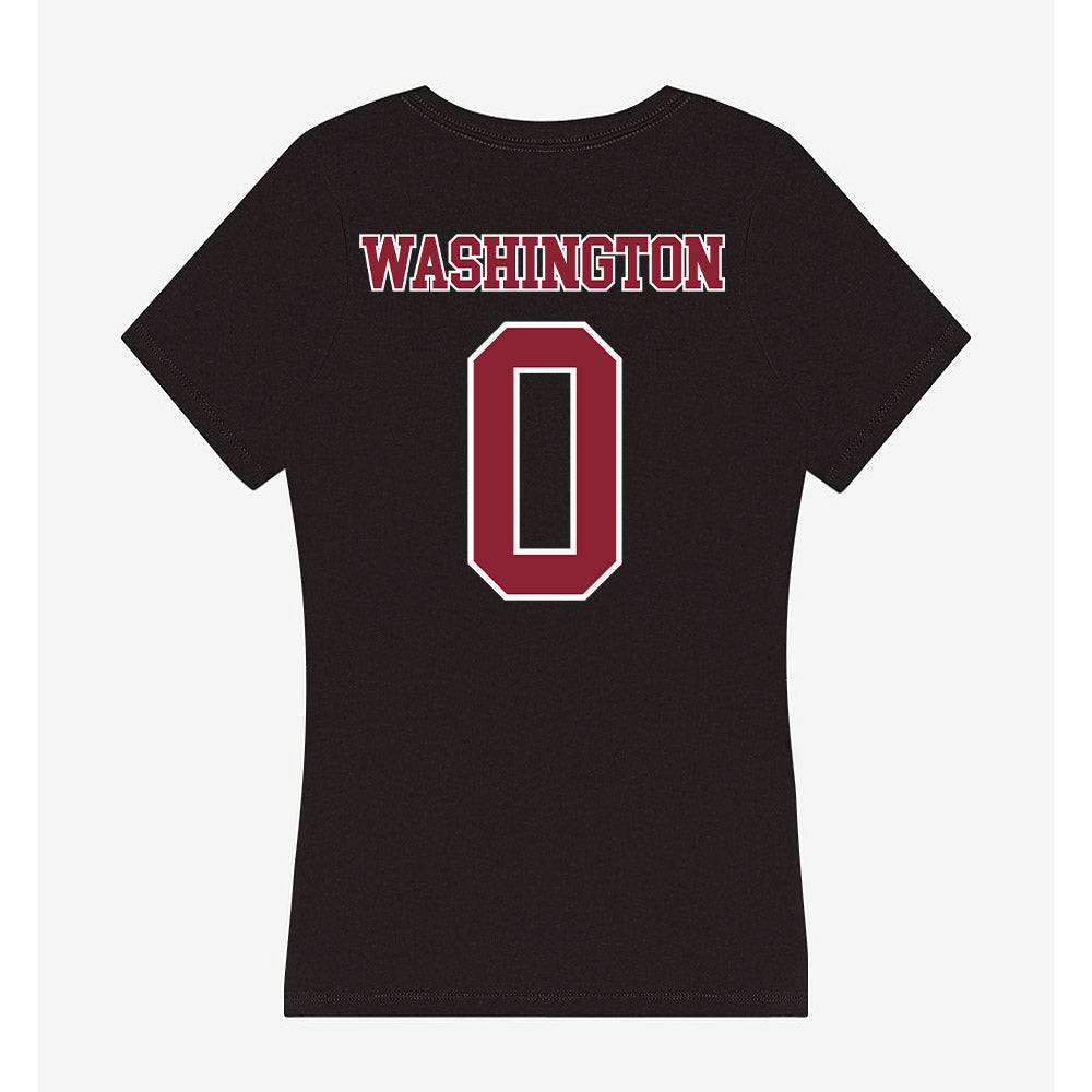 UMass - NCAA Football : Jordan Washington - Women's V-Neck T-Shirt-1