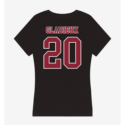 UMass - NCAA Women's Basketball : Tessa Gladieux - Women's V-Neck T-Shirt-1