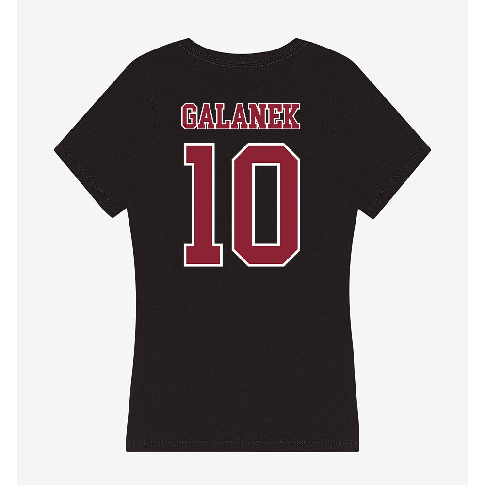 UMass - NCAA Men's Ice Hockey : Jack Galanek - Women's V-Neck T-Shirt-1