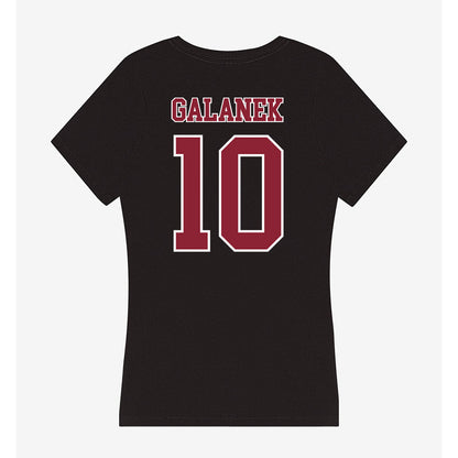 UMass - NCAA Men's Ice Hockey : Jack Galanek - Women's V-Neck T-Shirt-1