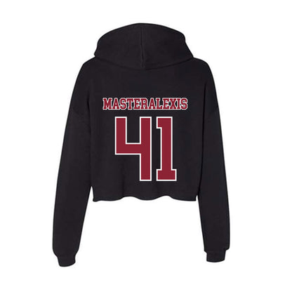 UMass - NCAA Baseball : Justin Masteralexis - Women's Crop Fleece Hoodie-1