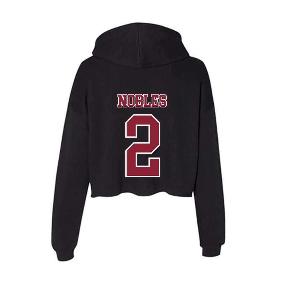 UMass - NCAA Football : Joshua Nobles - Women's Crop Fleece Hoodie-1
