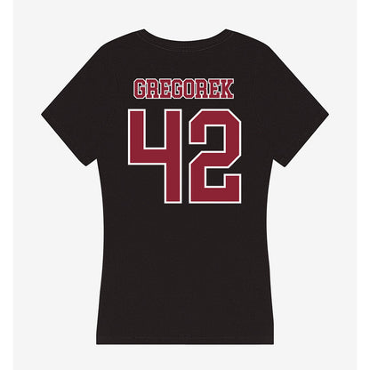 UMass - NCAA Women's Lacrosse : Alex Gregorek - Women's V-Neck T-Shirt-1