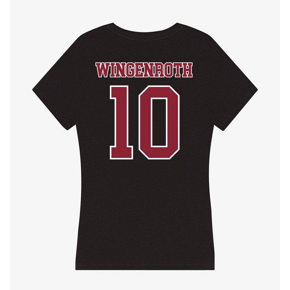 UMass - NCAA Baseball : Brandon Wingenroth - Women's V-Neck T-Shirt-1