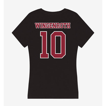 UMass - NCAA Baseball : Brandon Wingenroth - Women's V-Neck T-Shirt-1