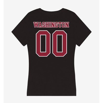 UMass - NCAA Football : Jerry Washington - Women's V-Neck T-Shirt-1