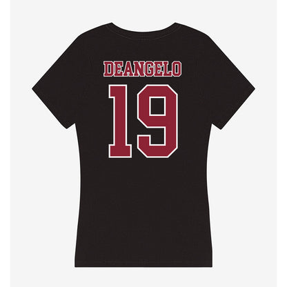 UMass - NCAA Men's Ice Hockey : Mikey DeAngelo - Women's V-Neck T-Shirt-1