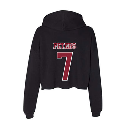 UMass - NCAA Men's Lacrosse : Jack Peters - Women's Crop Fleece Hoodie-1