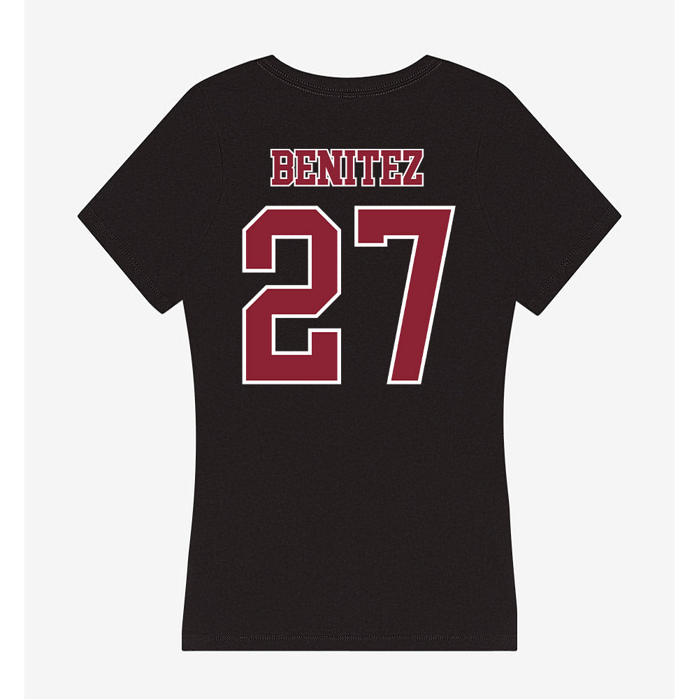 UMass - NCAA Women's Soccer : Carolina Benitez - Women's V-Neck T-Shirt-1
