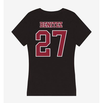 UMass - NCAA Women's Soccer : Carolina Benitez - Women's V-Neck T-Shirt-1