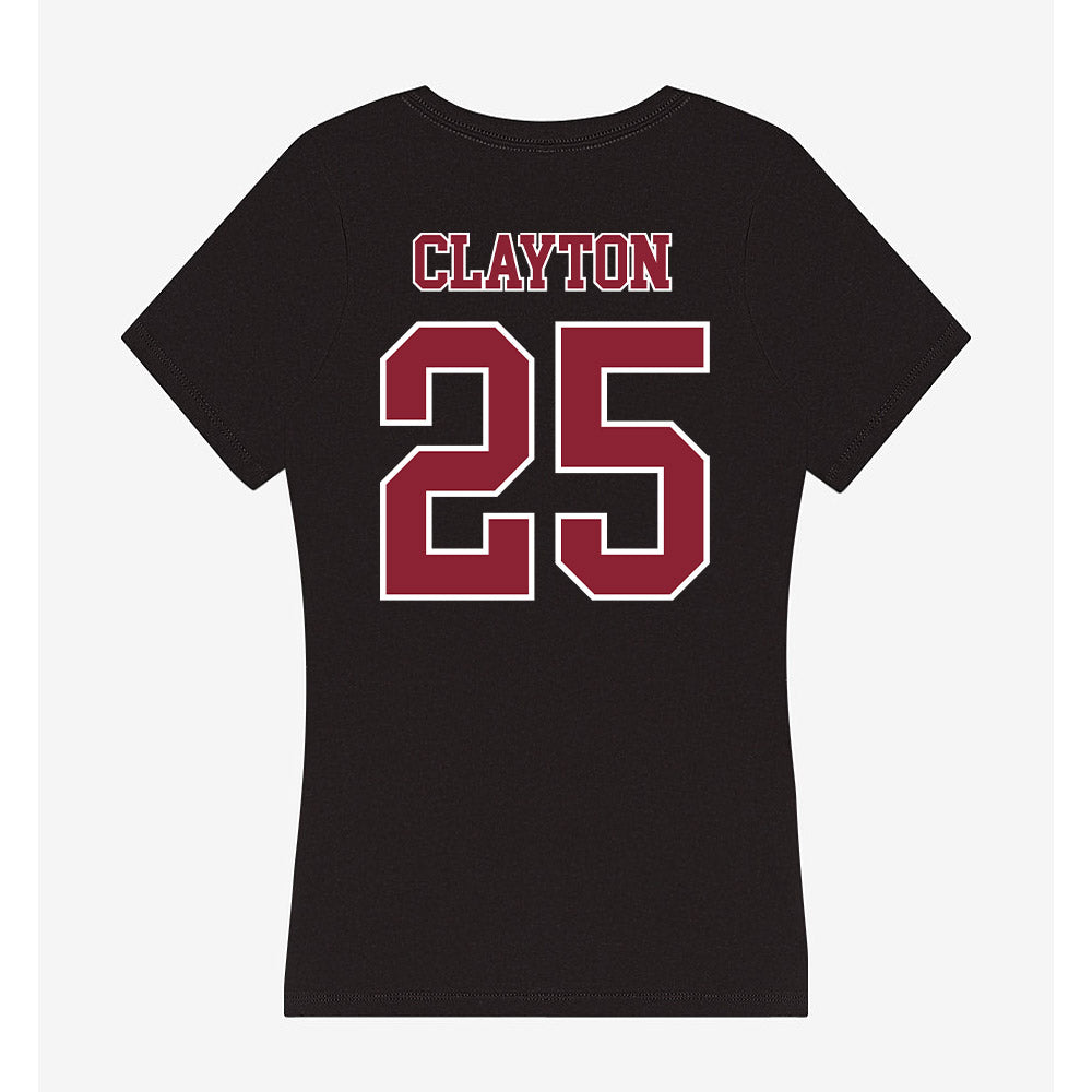 UMass - NCAA Men's Lacrosse : Tyler Clayton - Women's V-Neck T-Shirt-1