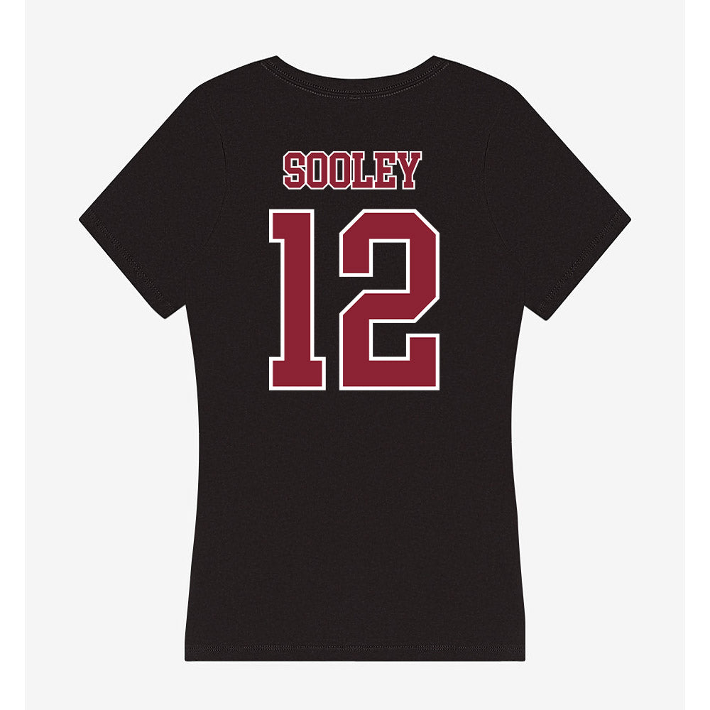 UMass - NCAA Women's Basketball : Kylie Sooley - Women's V-Neck T-Shirt-1