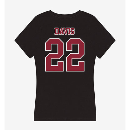 UMass - NCAA Football : Tk Davis - Women's V-Neck T-Shirt-1