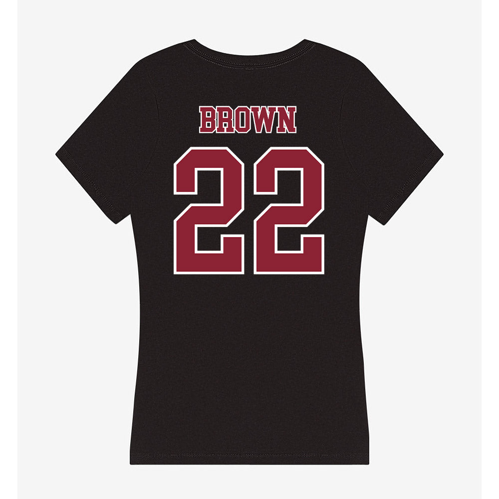 UMass - NCAA Men's Soccer : Alex Brown - Women's V-Neck T-Shirt-1