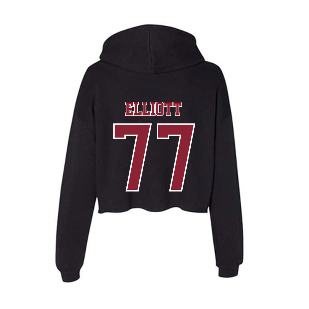 UMass - NCAA Men's Lacrosse : Jimmy Elliott - Women's Crop Fleece Hoodie-1