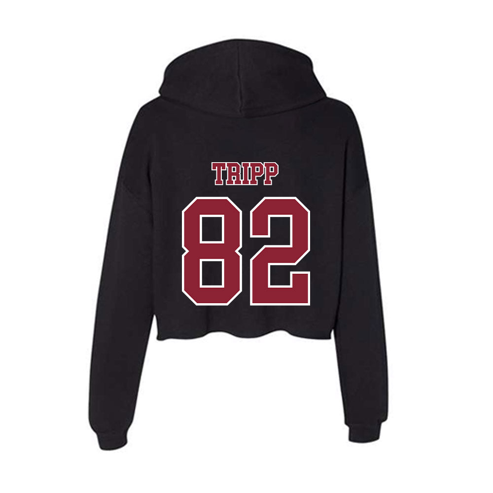 UMass - NCAA Football : Joshua Tripp - Women's Crop Fleece Hooded Sweatshirt-1