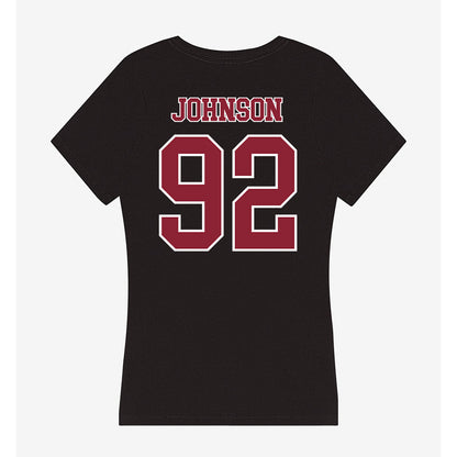 UMass - NCAA Football : Romando Johnson - Women's V-Neck T-Shirt-1