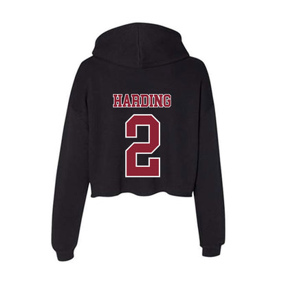 UMass - NCAA Football : T.Y. Harding - Women's Crop Fleece Hooded Sweatshirt-1