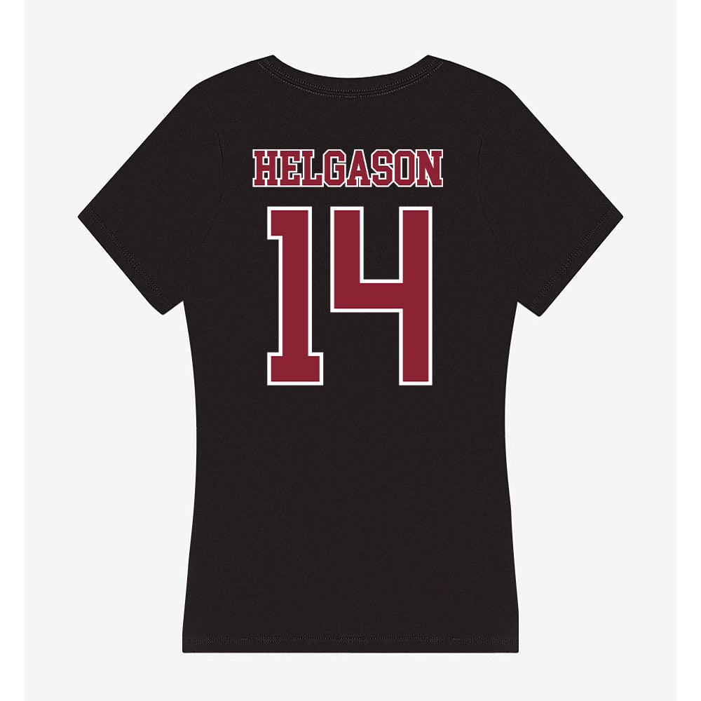 UMass - NCAA Men's Basketball : Heimir Helgason - Women's V-Neck T-Shirt-1