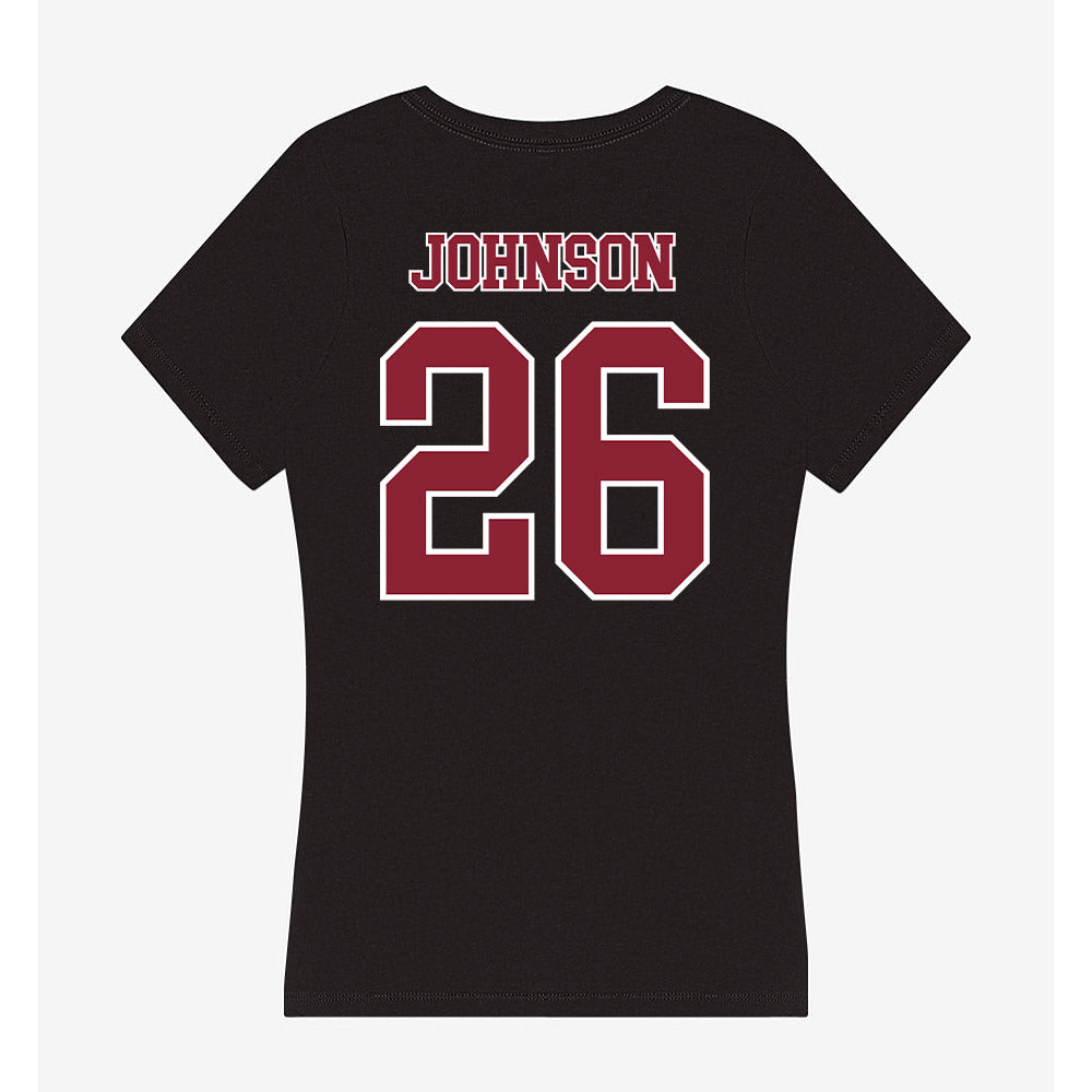 UMass - NCAA Men's Lacrosse : Dylan Johnson - Women's V-Neck T-Shirt-1
