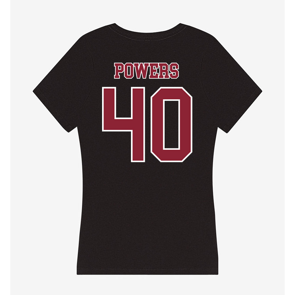 UMass - NCAA Baseball : Callen Powers - Women's V-Neck T-Shirt-1